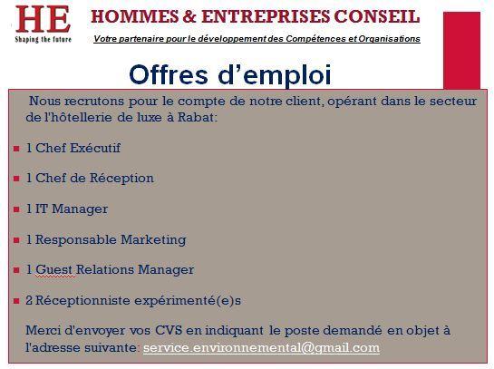 Recrutement Hotellerie Rabat - Dreamjob.ma
