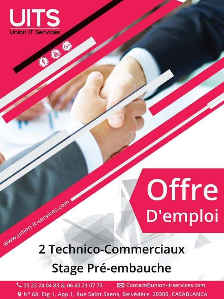 Technico Commerciaux Stage Pré Embauche Casablanca