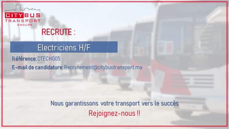 1630573186710 City Bus Transport Groupe recrute des Mécaniciens et Electriciens sur Plusieurs Villes