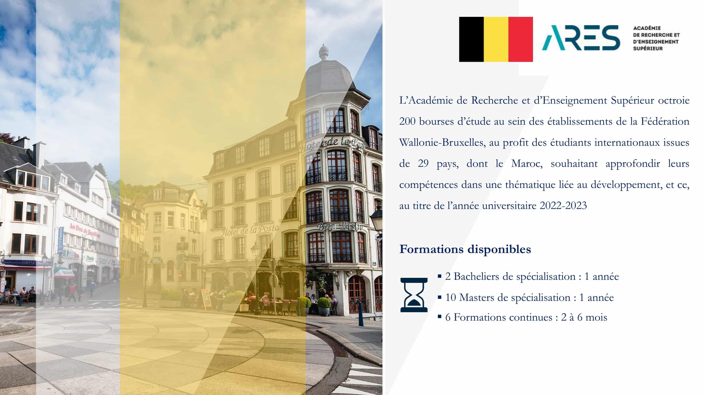 ARES 2223 1 200 bourses d’études en Belgique 2022/2023