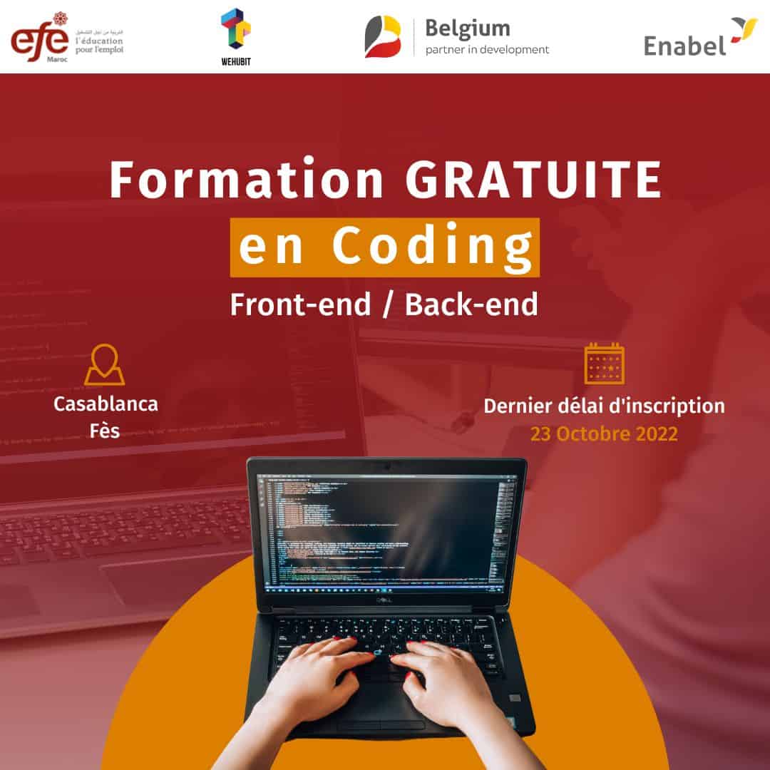 EFE Maroc propose une Formation Gratuite en Coding