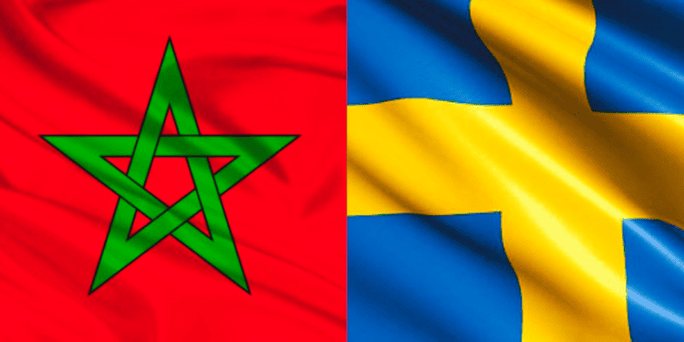Morocco Sweden Flags