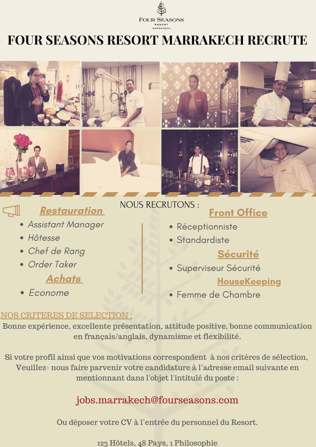 1650878891251 Nouvelles Offres d’Emploi au Four Seasons Resort Marrakech