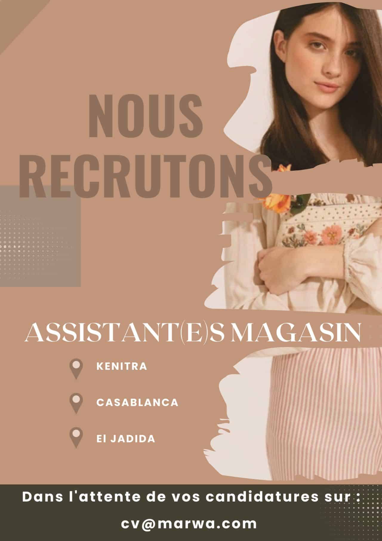 Marwa recrute des Assistant(e)s Magasin