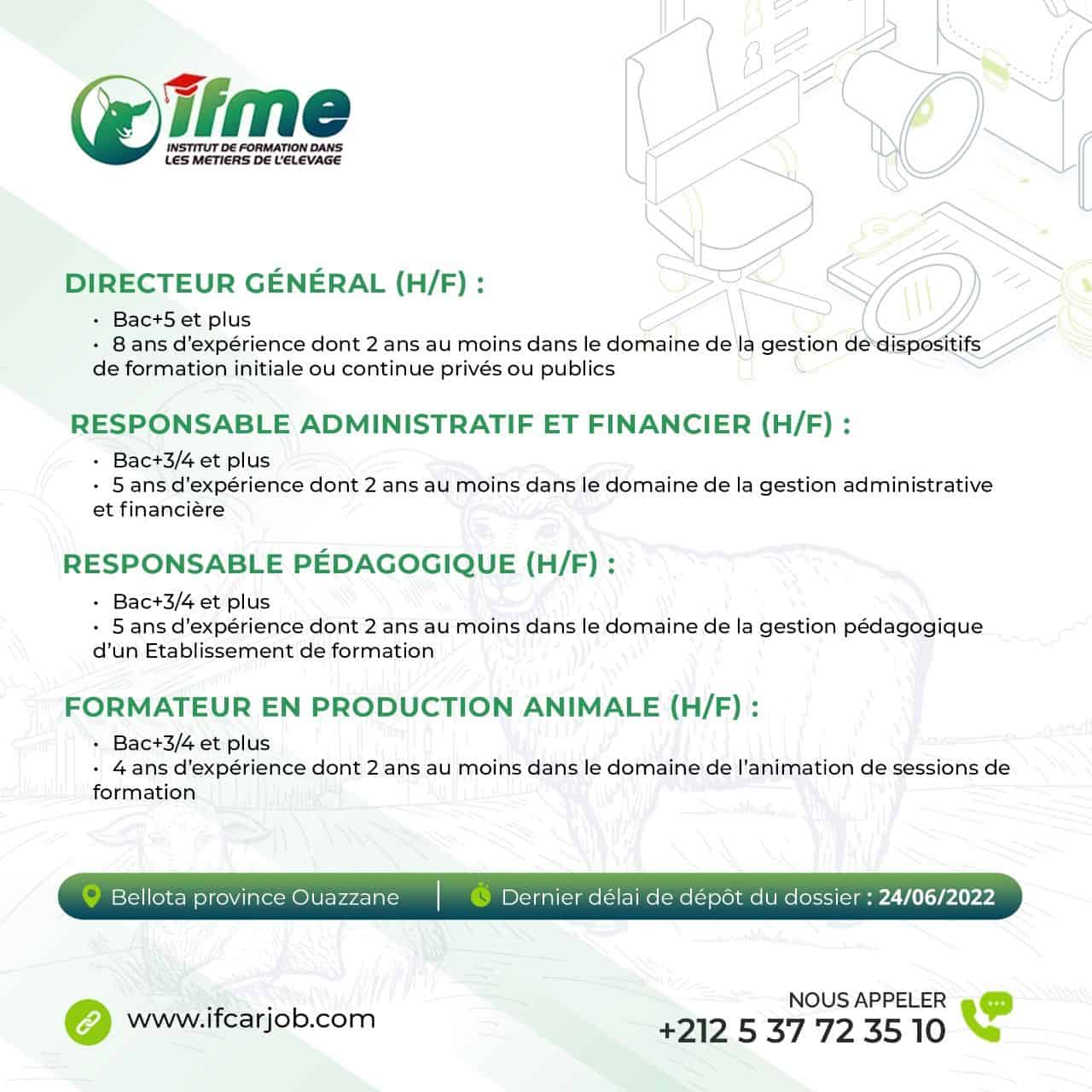 IFME recrute Plusieurs Profils IFME recrute Plusieurs Profils