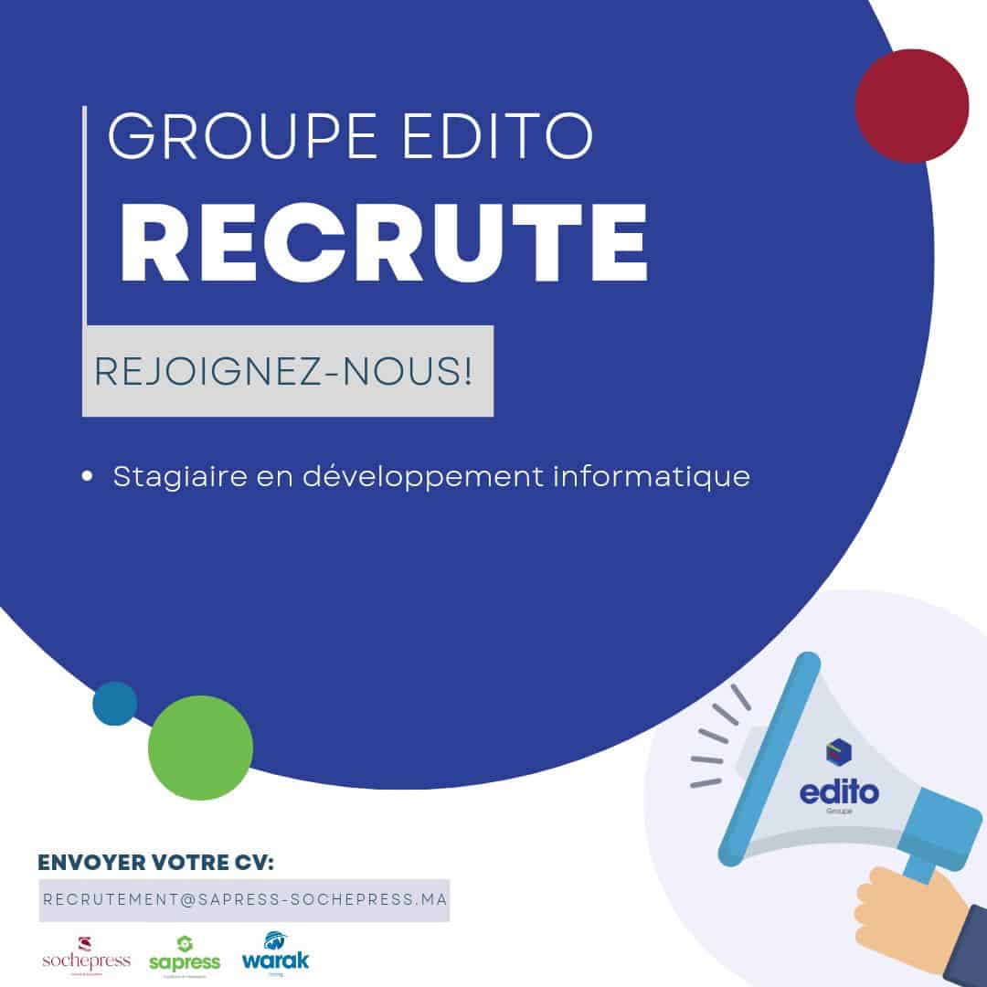 Sapress-Sochepress recrute des Stagiaires Développement Informatique