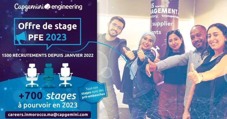 Capgemini Engineering: +700 Stages à pourvoir en 2023