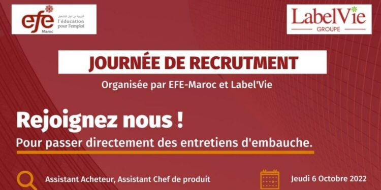 EFE Maroc et Label'Vie organisent une Journée de Recrutement