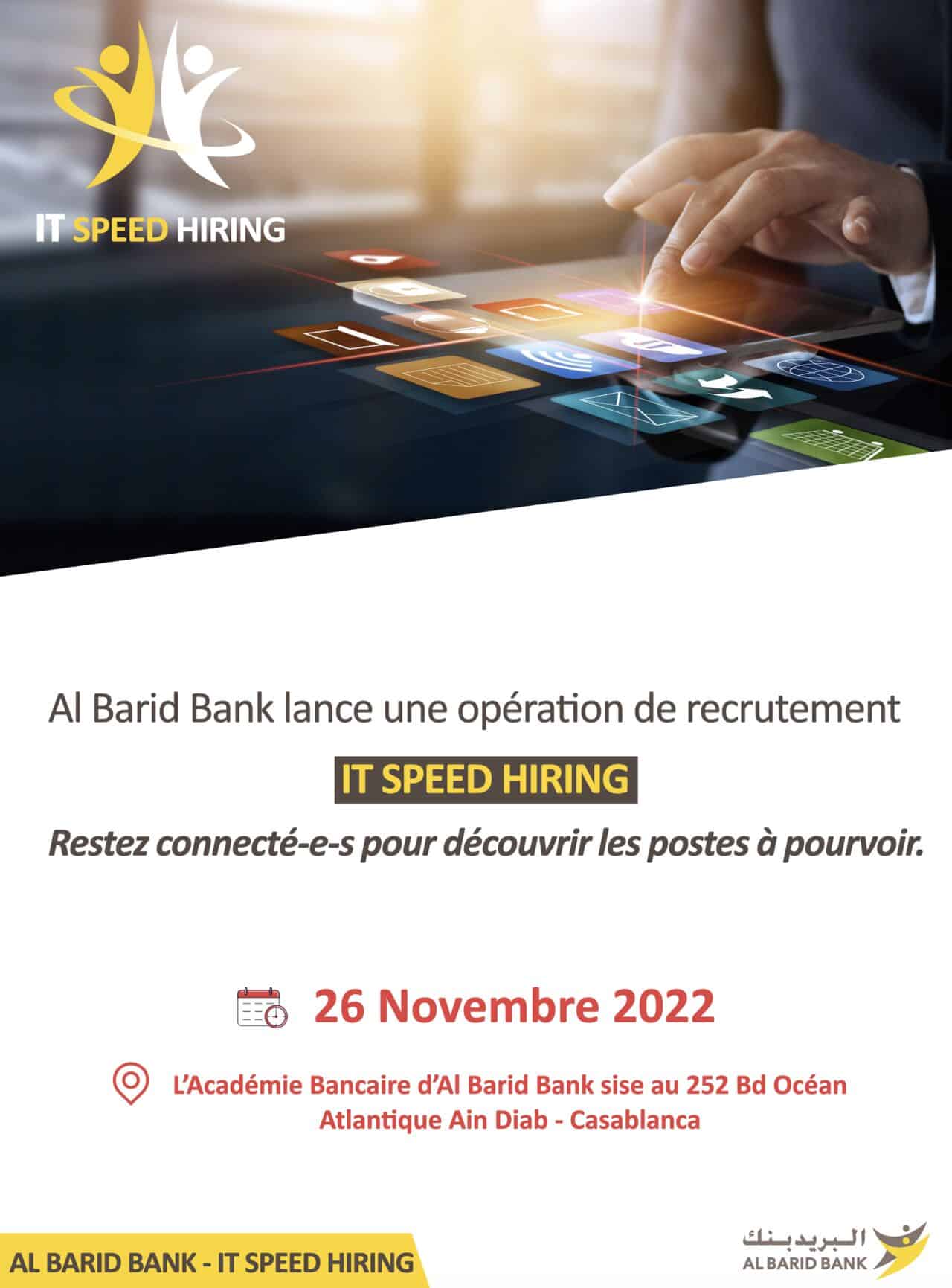 IT Speed Hiring Al Barid Bank
