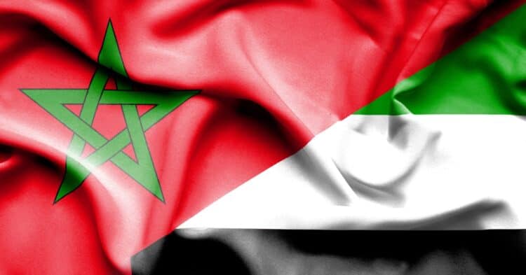 Morocco Emirats Flags