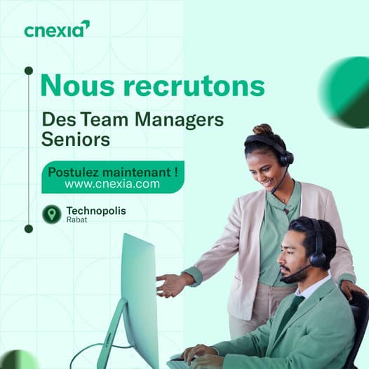 Cnexia recrute des Team Managers