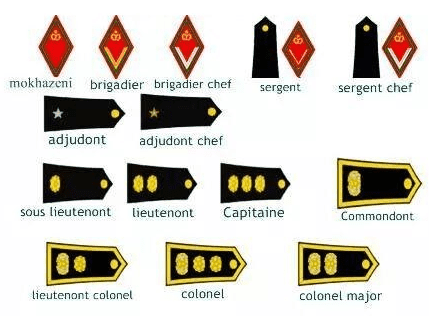 الرتب العسكرية لأفراد القوات المساعدة المغربية