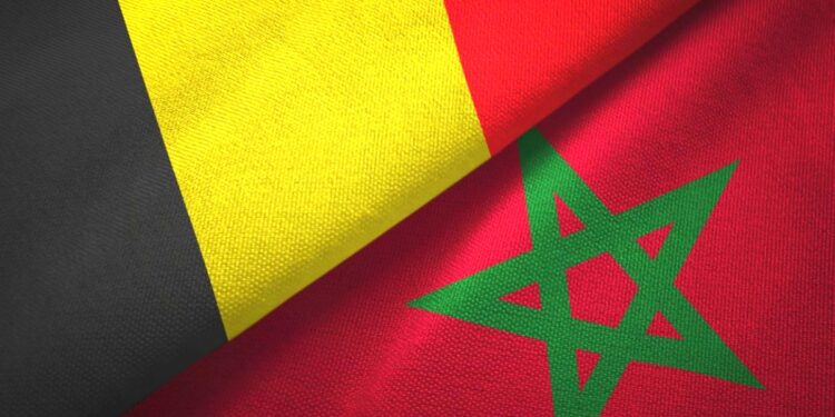 Maroc Belgique Flags