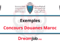 Exemples Concours Douanes Maroc