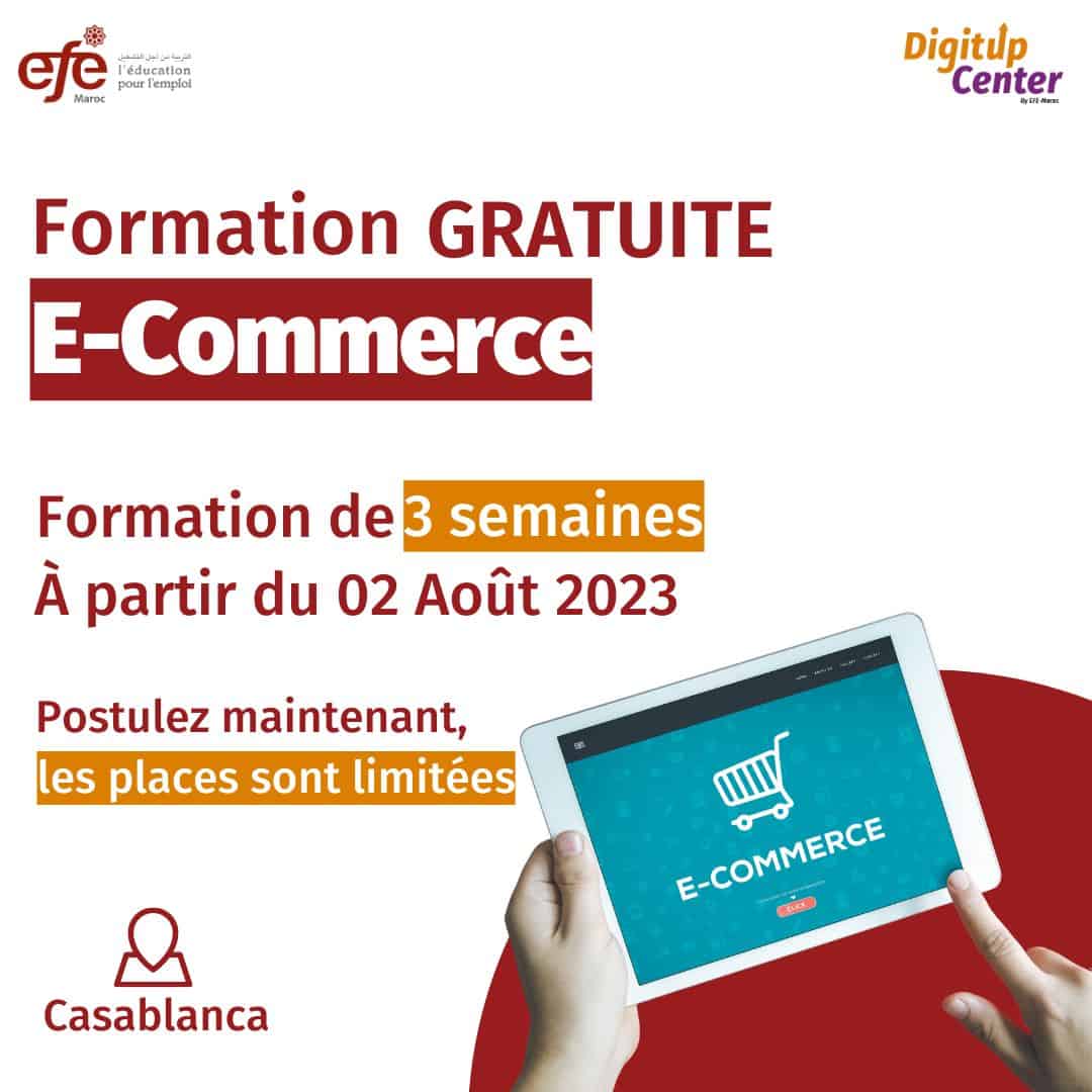 Formation Gratuite en E-Commerce par EFE Maroc