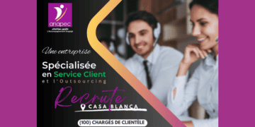 Recrutement de 100 Chargés de Clientèle sur Casablanca via Anapec