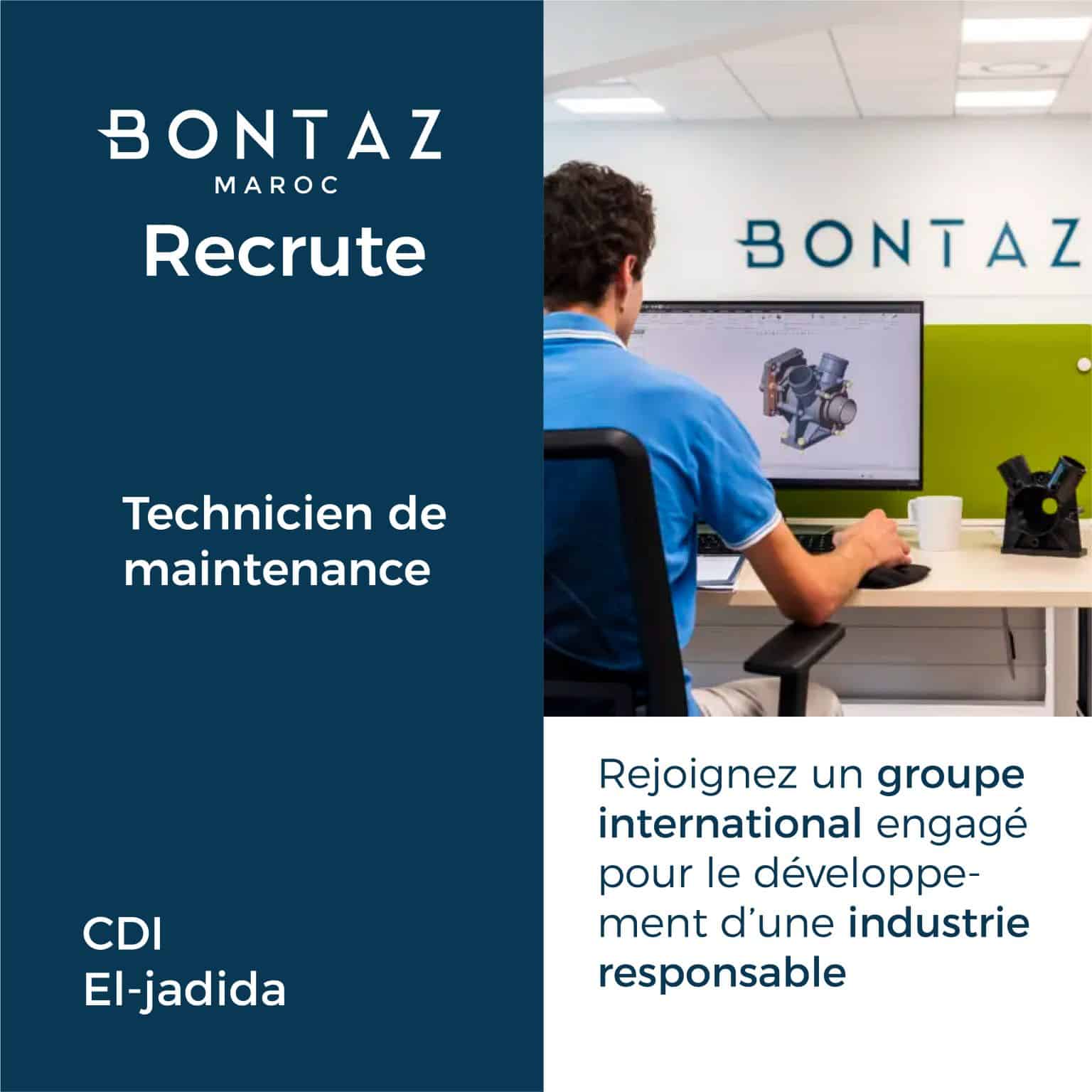 Bontaz Maroc recrute des Techniciens Maintenance