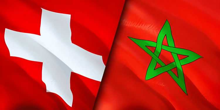 Morocco Switzerland Flags