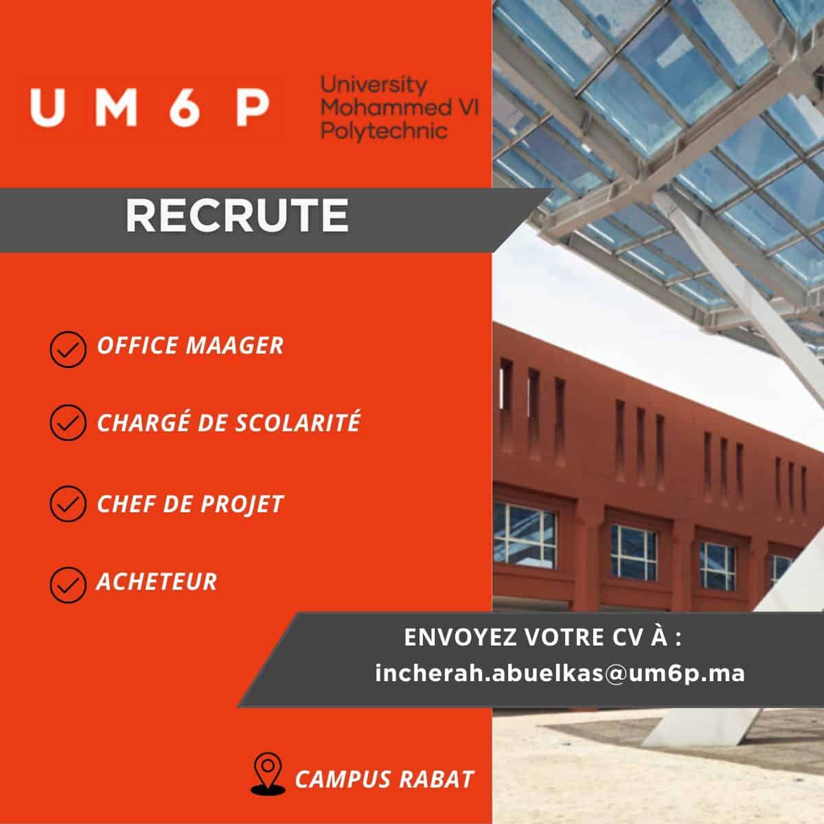 (8) Offres d'Emploi à Saisir à l'UM6P