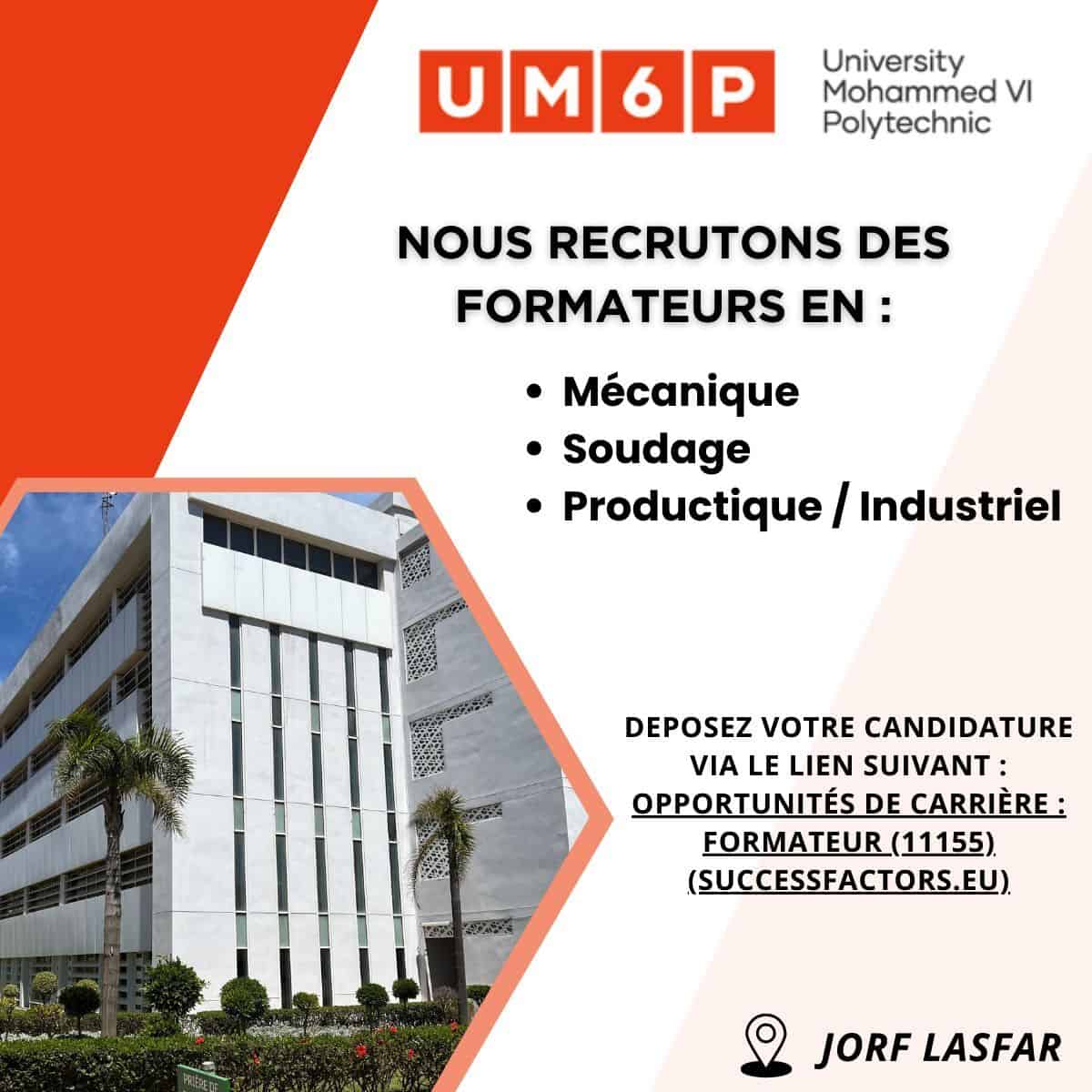 (8) Offres d'Emploi à Saisir à l'UM6P